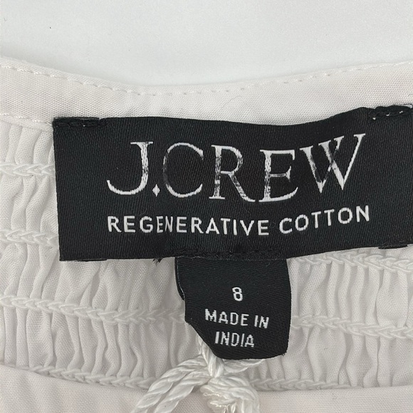 J.Crew Fitted puff-sleeve top in White size 8 NWT CA593 - Picture 6 of 11